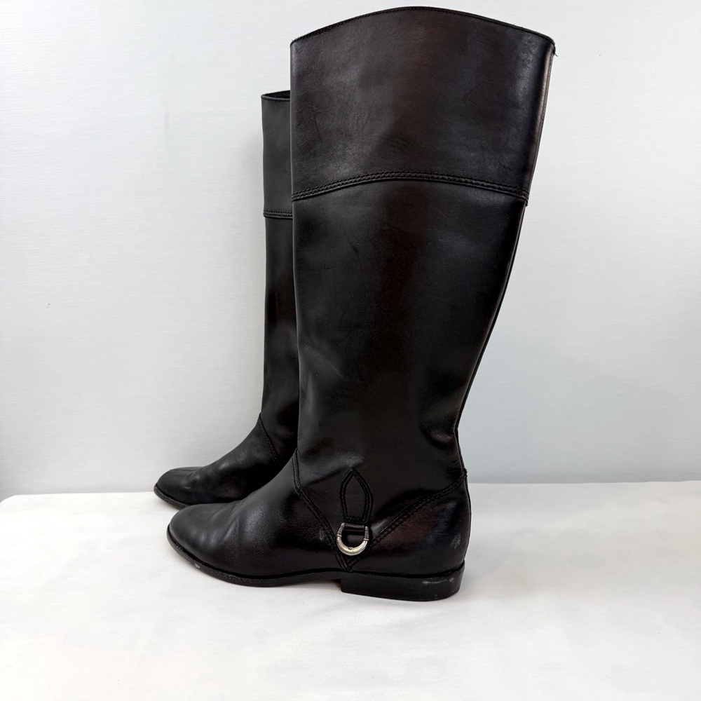 Mister Shoes Black Leather Riding Boots
